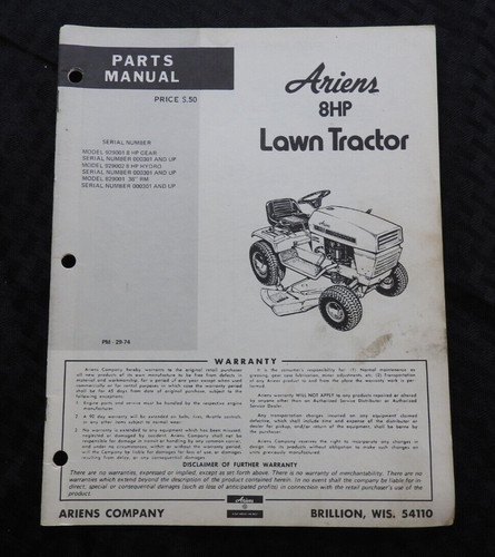 1973 ariens 8hp - ariens,