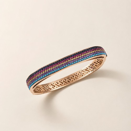 Bracelet pierre multicolore - , en