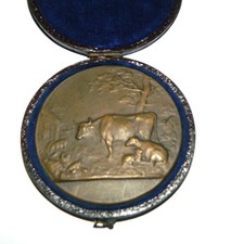 superbe médaille en bronze par Dropsy