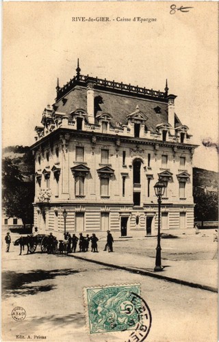 Cpa rive gier caisse - cpa, rive-de-gier