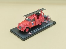 1/43 Citroën 2CV Pick-Up & Remorque "Sapeurs-Pompiers" Rouge Eligor Hachette