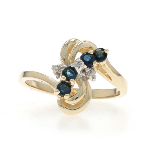 Bague jonction jaune saphir - or,