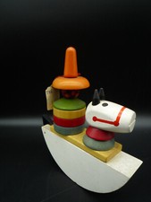 ancien jouet de charme en bois cheval à bascule Clairbois?