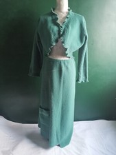 Vintage Jupe taille2 et boléro taille3 Téra Bora Acrylique laine polyamide