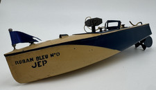 JEP Ruban Bleu No 0 bleu et crème Jouet ancien Bateau superbe état d'époque 1938