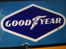 Vintage Ancien Porcelaine Émail Signe Good An Flying Chaussure Pneu Dealers 1950