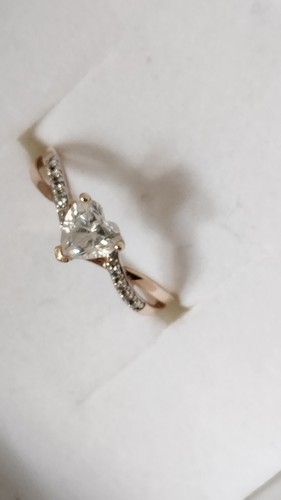 Petite bague sertie cœur - petite, en