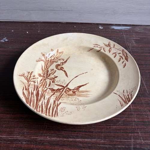 Ancien plat rond terre fer - rond,