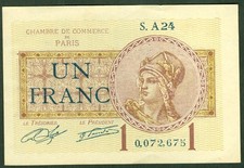 NECESSITE 1 FRANC CHAMBRE DE