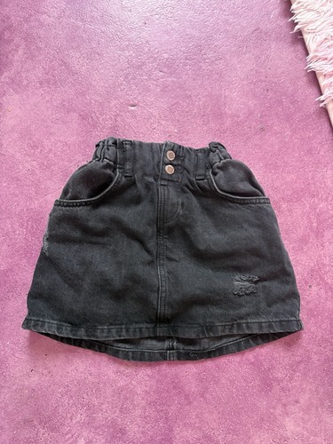 Jupe fille zara jean noir - jupe,