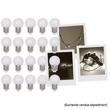 Lampe Led Blanc Chaud pour Guirlande Mac Mah LAMP-20WW pack 20 ampoules