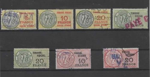 Fiscaux cameroun obliteres 7 - fiscaux,