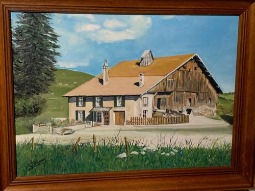 Tableau huile toile signé - s.toile,