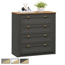 Commode buffet avec 4 tiroirs style classique en pin massif