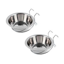 Bol D'Eau de Chenil Suspendu,  pour Chiots en Acier Inoxydable, Bol D'E3898