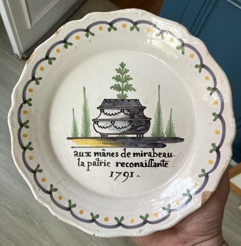 Belle assiette faience décor - assiette,