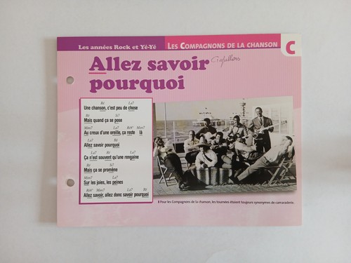 Carte fiche les compagnons - carte,