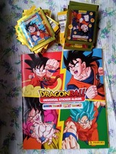 LOT PANINI DRAGON BALL UNIVERSAL UN ALBUM VIDE + 50 POCHETTES PAQUETS STICKERS