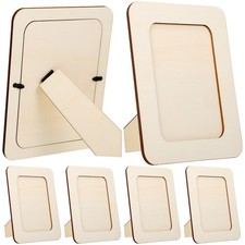  6pcs Cadre photo bricolage en bois 6 pouces Cadre d'image en bois inachevé pour