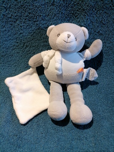 Doudou ours gris - doudou, blanc
