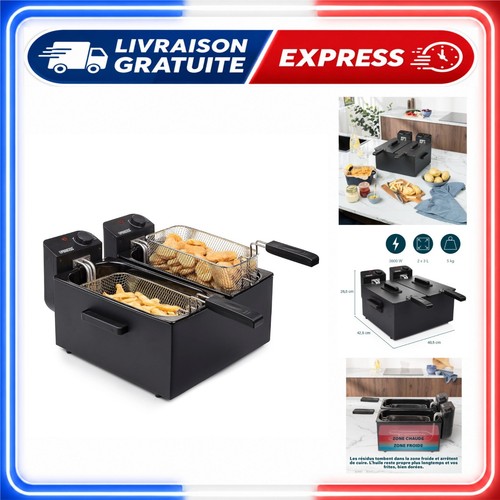 Friteuse électrique double