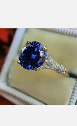 Bague ronde diamant saphir - bague,