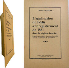 Application édit enregistrement 1581 région Dunoise Marcel Couturier Courtalain