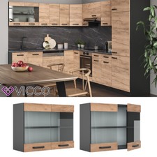 Meuble de cuisine, élément haut, élément bas, cuisine intégrée,anthracite, VICCO