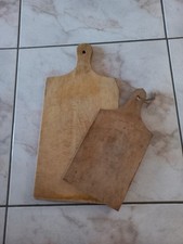 2 Anciennes Planches À Découper En Bois Épais / Vintage