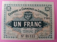 NECESSITE 1 FRANC CHAMBRE DE