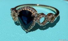 Bague Or 14k Saphir Diamant