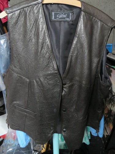 Gilet homme cuir lacets - gilet,