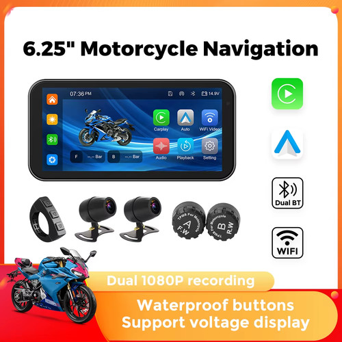 Gps moto étanche - étanche, 6,25″