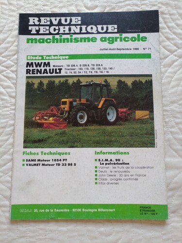 Revue technique tracteur - revue,