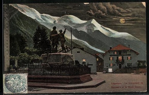 Cpa chamonix monument de - cpa,