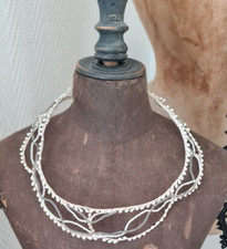 ANCIENNE COURONNE DE MARIEE DIADEME FLEURS EN CIRE NAPOLEON III