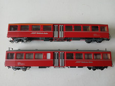 Collection Bemo Hom / lot de 2 voitures RHB B 2335 et AB 1518