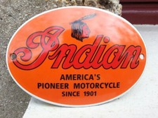Plaque émaillée INDIAN Enamel Sign
