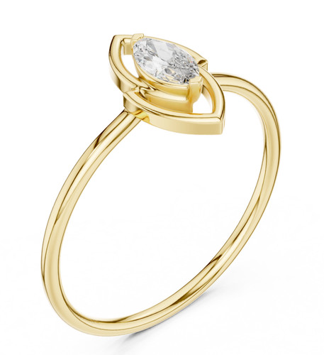Bague élégante tige fendue