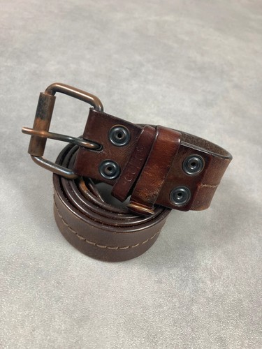Ceinture cuir marron vintage