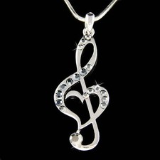 Noir Clé de Sol Coeur Avec