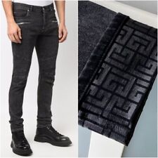 UltraRare & Great Balmain AW23 Monogram Slim Fit Ribbed Knees Jeans