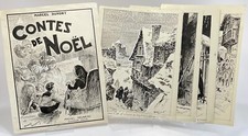 Maurice TOUSSAINT, Marcel DUPONT "Contes de Noël" 15 ENCRES ORIGINALES 