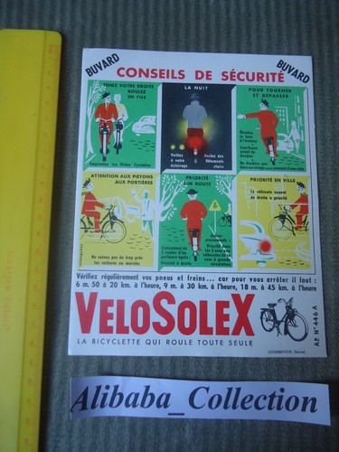Buvard ancien velosolex solex - buvard,