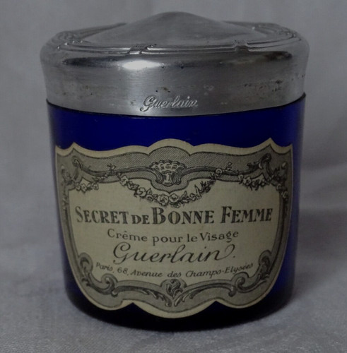 Ancien pot bleu secret - pot, "secret