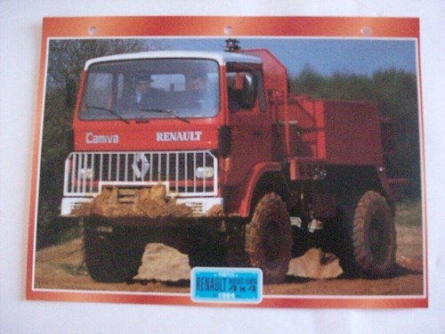 Carte fiche camion pompier - carte,