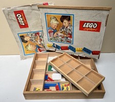 Grand coffret de rangement en bois vide - LEGO série 700 - Début 1960’s