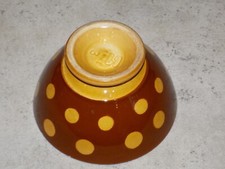 ANCIEN BOL FAIENCERIE DE DIGOIN SARREGUEMINES TAILLE 3 DECOR POINTS JAUNES