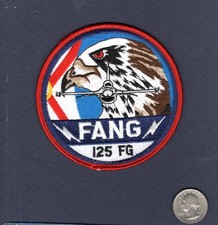 125th Fg Floride Air Protection Fang USAF Fa Ang F-16 Falcon 4 " Escadron Patch