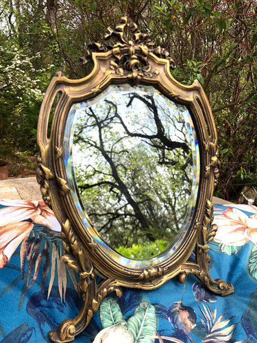 Ancien miroir table psyché - ancien,